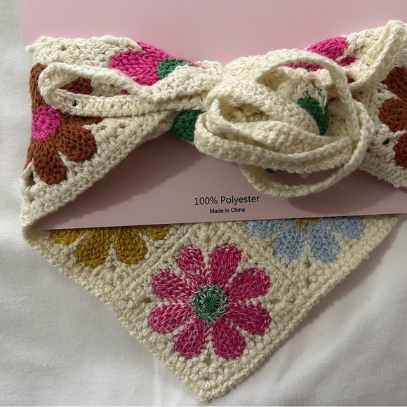 Piper Colorful Floral Crochet Head Bandana - Picture 2 of 2
